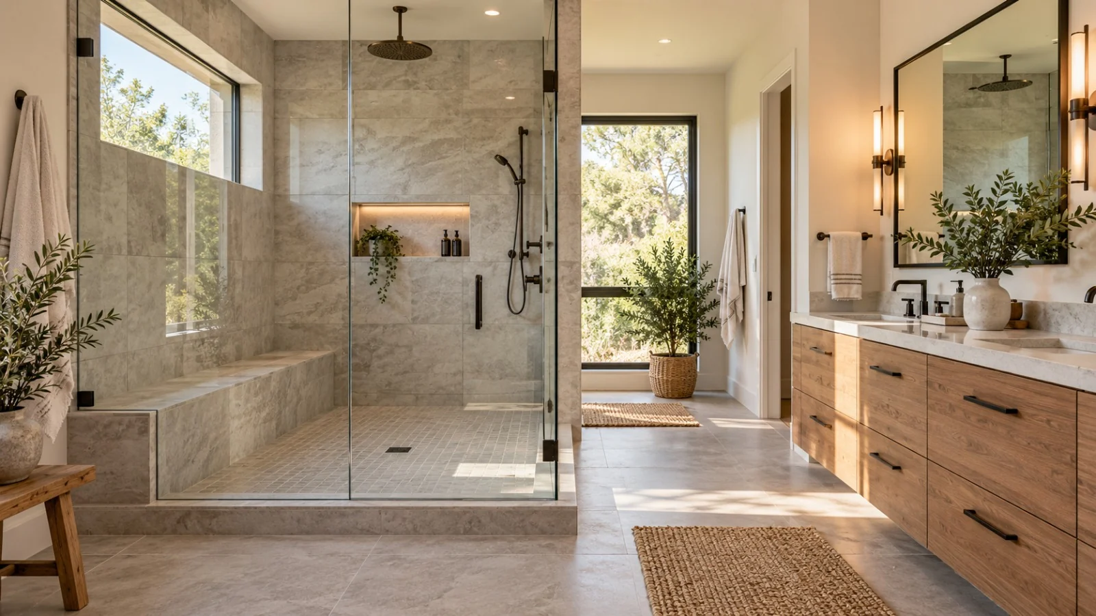 Walk-in shower renovation